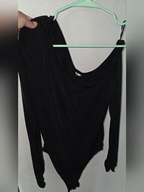 Free People Intimately Women’s Black Long-Sleeve Bodysuit